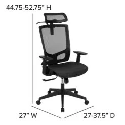 Emma And Oliver Ergonomic Mesh Office Chair-Synchro-Tilt, Pivot Headrest, Adjustable Arms 17 Emma And Oliver Ergonomic Mesh Office Chair-Synchro-Tilt, Pivot Headrest, Adjustable Arms -Emma And Oliver GUEST 72321c2e b058 497f 883e 582098564446
