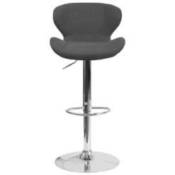 Emma And Oliver 2 Pack Contemporary Vinyl Adjustable Height Barstool With Curved Back And Chrome Base -Emma And Oliver GUEST 72b2c038 6ae6 417b a1c3 5ee51ea2421c
