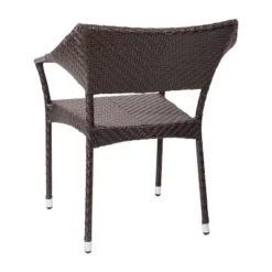 Emma And Oliver Modern All-Weather Patio Dining Chair With Fade And Weather Resistant PE Rattan And Reinforced Steel Frame -Emma And Oliver GUEST 72b6bd4d 065d 4f14 9873 fe67acf8ff41