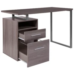 Emma And Oliver Desk With Two Drawers And Metal Frame -Emma And Oliver GUEST 7366b605 298b 4955 9555 c32eff47ceef