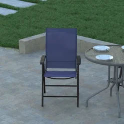 Emma And Oliver Outdoor Folding Patio Sling Chair / Portable Chair (2 Pack) -Emma And Oliver GUEST 741bb2f5 509c 41a1 abc8 a459fe93ba73