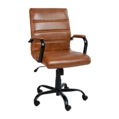 Emma And Oliver Mid-Back Executive Swivel Office Chair With Metal Frame And Arms -Emma And Oliver GUEST 75d7a2a0 6b57 4435 b278 38d9a5d5b4d0