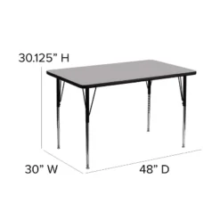 Emma And Oliver 30x48 Rectangle Laminate Adjustable Activity Table -Emma And Oliver GUEST 76594038 1700 4b64 a705 9db6359fc1fa