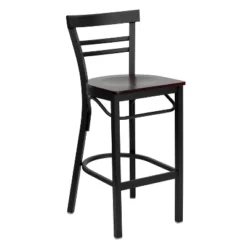 Emma And Oliver 2 Pack Two-Slat Ladder Back Metal Restaurant Barstool -Emma And Oliver GUEST 77096c14 ed23 4fc6 bffb e5ba6eb4ea06