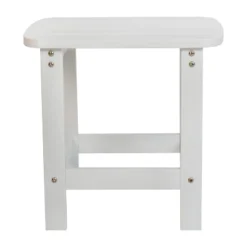 Emma And Oliver Indoor/Outdoor Polyresin Adirondack Side Table For Porch, Patio, Or Sunroom -Emma And Oliver GUEST 77f7f7b4 b08f 4354 964f 7a9f868b4cbe