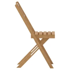 Emma And Oliver Set Of 2 All Natural Weather Resistant Acacia Wood Folding Patio Bistro Chairs In A Natural Finish With Protective Teak Oil Layer -Emma And Oliver GUEST 786eedad 4b06 40d7 8976 3d898542da01