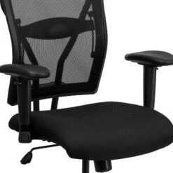 Emma And Oliver 400 Lb. Big & Tall Black Mesh Swivel Ergonomic Office Chair With Adjustable Arms -Emma And Oliver GUEST 787fef1e bfb7 4332 9a60 0f6a4138187b