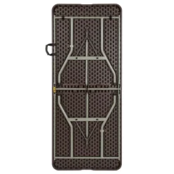 Emma And Oliver 6-Foot Bi-Fold Brown Rattan Plastic Folding Table With Handle - Event Table -Emma And Oliver GUEST 78afd8e9 7d8b 47e4 85aa ecc283e151d3