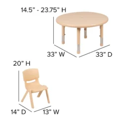 Emma And Oliver 33" Round Plastic Height Adjustable Activity Table Set With 4 Chairs 12 Emma And Oliver 33" Round Plastic Height Adjustable Activity Table Set With 4 Chairs -Emma And Oliver GUEST 78fd628b 30f5 4d49 9fd8 294e7bd981d1