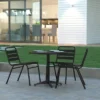 Emma And Oliver 31.5'' Round Aluminum Indoor-Outdoor Table With Base