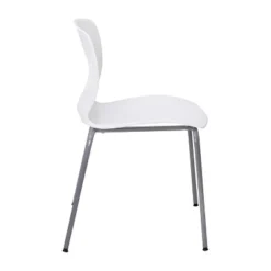 Emma And Oliver Heavy Duty 770 Lb. Capacity Ergonomic Polypropylene Stack Chair With Lumbar Support And Steel Frame -Emma And Oliver GUEST 7bb42355 056b 49e6 81b7 6b811975de63