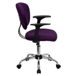 Emma And Oliver Mid-Back Mesh Padded Swivel Task Office Chair With Chrome Base And Arms -Emma And Oliver GUEST 7c1e39b3 174c 49e4 b04e b9074c6fc63f