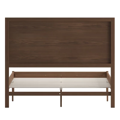 Emma And Oliver Classic Wooden Platform Bed With Headboard 6 Emma And Oliver Classic Wooden Platform Bed With Headboard - Image 6