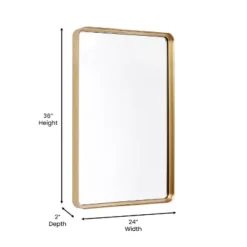 Emma And Oliver Wall Mirror With Silver Backing For Clarity And Shatterproof Glass For Entryways, Bathrooms & More -Emma And Oliver GUEST 7dacc81e edac 4e96 b24b 827114936c59