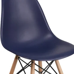 Emma And Oliver Plastic Accent Dining Chair With Wooden Legs -Emma And Oliver GUEST 7ea4ee5a 86c0 4ec2 81f2 ece197803a65