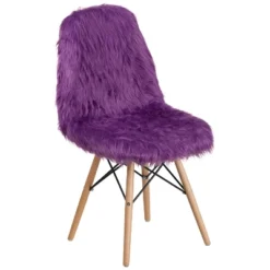 Emma And Oliver Shaggy Dog Fur Accent Chair -Emma And Oliver GUEST 7ec8c474 e7ab 4969 a322 c8f6b6b71730