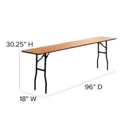 Emma And Oliver 8-Foot Rectangular Wood Folding Training / Seminar Table With Clear Coated Top 10 Emma And Oliver 8-Foot Rectangular Wood Folding Training / Seminar Table With Clear Coated Top -Emma And Oliver GUEST 7f58236a 863e 4291 88a6 3ca73da44258