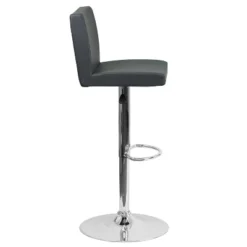 Emma And Oliver 2 Pack Contemporary Vinyl Adjustable Height Barstool With Panel Back And Chrome Base -Emma And Oliver GUEST 7ff4a48c 84d0 41ca 84ab 41caa797866f