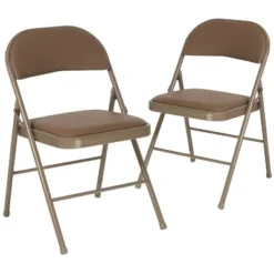 Emma And Oliver 2 Pack Home & Office Portable Vinyl Folding Metal Event Chair -Emma And Oliver GUEST 803c28ba 1f07 4a26 b297 05dff4a1bf72