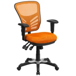 Emma And Oliver Mid-Back Mesh Triple Paddle Swivel Ergonomic Office Chair With Adjustable Arms -Emma And Oliver GUEST 80d3bfd3 d440 43b0 ae29 f8b0962595b9