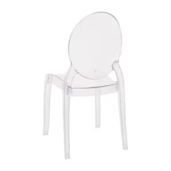 Emma And Oliver Set Of 4 Multifunctional Transparent Polycarbonate Resin Stacking Accent Chair With Extra Wide Seat For Vanity, Dining Room, Bedroom & Outdoor Events -Emma And Oliver GUEST 812be9e3 3705 4549 9fde 47916ab4cedc
