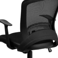 Emma And Oliver Mid-Back Designer Black Mesh Swivel Task Office Chair With Arms -Emma And Oliver GUEST 81e109b3 f959 4b80 8d27 fc8a6597add0