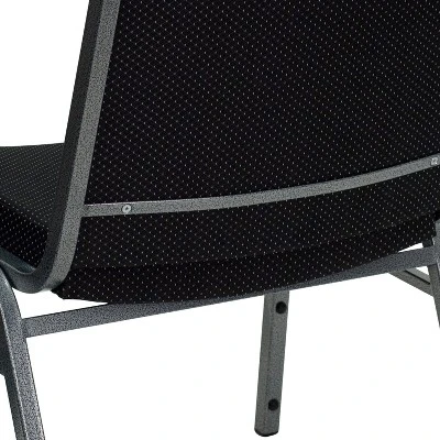 Emma And Oliver Big & Tall 1000 Lb. Rated Black Fabric Stack Chair 4 Emma And Oliver Big & Tall 1000 Lb. Rated Black Fabric Stack Chair - Image 4