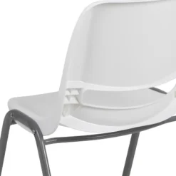 Emma And Oliver White Ergonomic Shell Student Stack Chair - Classroom Chair / Office Guest Chair -Emma And Oliver GUEST 8398d190 9f23 428d 8d2f 043a7f79c7ea