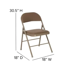 Emma And Oliver 2 Pack Home & Office Portable Vinyl Folding Metal Event Chair -Emma And Oliver GUEST 83c17e66 0191 4ff8 9b1c 98cceb4da027