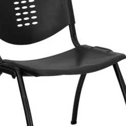 Emma And Oliver Black Plastic Office Side Stack Chair With Oval Cutout Back 13 Emma And Oliver Black Plastic Office Side Stack Chair With Oval Cutout Back -Emma And Oliver GUEST 85898899 83d6 4185 8034 164192933864