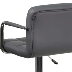 Emma And Oliver Contemporary Quilted Vinyl Adjustable Height Barstool With Arms -Emma And Oliver GUEST 85e0be36 d667 4a88 ae56 b12b29a9da97