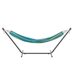 Emma And Oliver Cotton Two Person Hammock With Space Saving Steel Stand, Premium Carry Bag And Hanging Hardware -Emma And Oliver GUEST 86659440 6bcb 4ed7 84c1 48dac08811e2