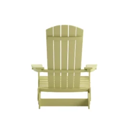 Emma And Oliver Set Of 4 Indoor/Outdoor Poly Resin Folding Adirondack Chairs, All-Weather Chairs For Porch, Patio, Or Sunroom -Emma And Oliver GUEST 86f15df3 59f6 4b4d 9f2d 44597f2b6709