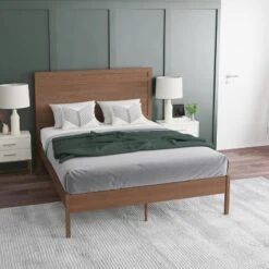 Emma And Oliver Classic Wooden Platform Bed With Headboard 11 Emma And Oliver Classic Wooden Platform Bed With Headboard -Emma And Oliver GUEST 8737038f 01d4 4c14 aea3 2fc7ca6265d9