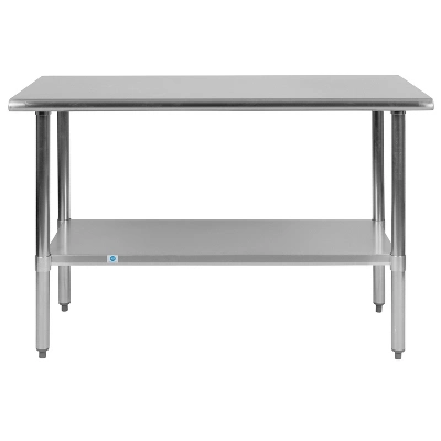 Emma And Oliver Stainless Steel 18 Gauge Prep And Work Table With Undershelf 6 Emma And Oliver Stainless Steel 18 Gauge Prep And Work Table With Undershelf - Image 6