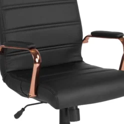 Emma And Oliver Mid-Back Executive Swivel Office Chair With Metal Frame And Arms -Emma And Oliver GUEST 8856e449 9018 4e6f 9290 19b74987b948