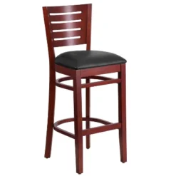 Emma And Oliver Slat Back Wooden Restaurant Dining Barstool -Emma And Oliver GUEST 889cd7de 2084 49da a777 5962bcdce742