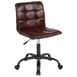 Emma And Oliver Home Office Armless Task Office Chair With Tufted Back/Seat -Emma And Oliver GUEST 88ce647d 6687 421b 9313 9bbca6fe84a9