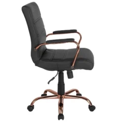 Emma And Oliver Mid-Back Executive Swivel Office Chair With Metal Frame And Arms -Emma And Oliver GUEST 89e72229 b41c 4b42 a5c6 f8cd09a89312