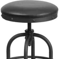 Emma And Oliver 24" Counter Height Stool With Swivel Lift Black LeatherSoft Seat -Emma And Oliver GUEST 8b626302 5d33 4e0b b917 49927751416e