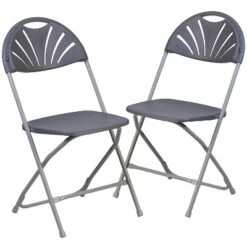 Emma And Oliver 2 Pack Wedding Party Event Fan Back Plastic Folding Chair Home Office -Emma And Oliver GUEST 8ba4184d 985c 41b7 b1a8 43597af63fd4