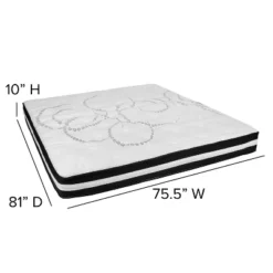Emma And Oliver King 10" Mattress & Gel Memory Foam Topper Bundle Set -Emma And Oliver GUEST 8baba8d1 8c5c 4fa9 af3b ec39f069a755