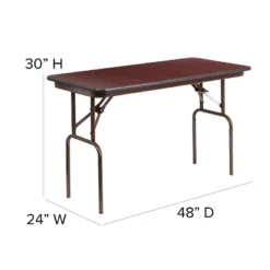 Emma And Oliver 4-Foot Mahogany Melamine Laminate Folding Banquet Table 10 Emma And Oliver 4-Foot Mahogany Melamine Laminate Folding Banquet Table -Emma And Oliver GUEST 8c47a225 c92d 4357 a064 c99777b50a6d