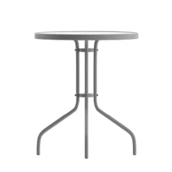 Emma And Oliver 23.75'' Round Glass Top Metal Table With 2 Aluminum Slat Stack Chairs 23 Emma And Oliver 23.75'' Round Glass Top Metal Table With 2 Aluminum Slat Stack Chairs -Emma And Oliver GUEST 8c58b347 3ece 4600 a58c 10a4d5ec1a2d
