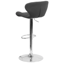 Emma And Oliver 2 Pack Contemporary Vinyl Adjustable Height Barstool With Curved Back And Chrome Base -Emma And Oliver GUEST 8c7c363e e0be 4670 8899 29d8425f4ea9