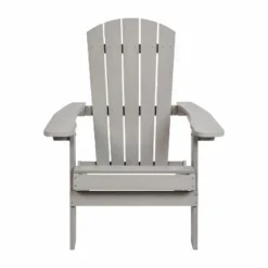 Emma And Oliver All-Weather Poly Resin Folding Adirondack Chair - Patio Chair -Emma And Oliver GUEST 8ce09756 a898 4cfc 90a6 8cc962927f62