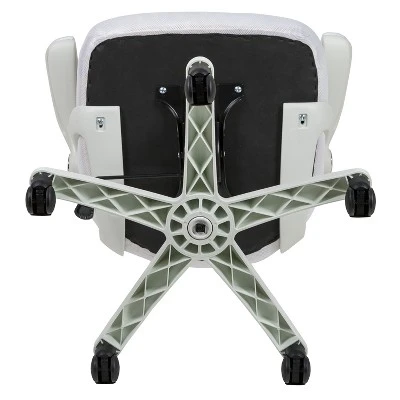 Emma And Oliver High Back White Mesh Ergonomic Office Chair With White Frame And Flip-up Arms 9 Emma And Oliver High Back White Mesh Ergonomic Office Chair With White Frame And Flip-up Arms - Image 9