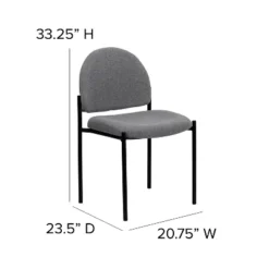 Emma And Oliver Comfort Stackable Steel Side Reception Chair -Emma And Oliver GUEST 8f4734e2 6f5e 4c8a b356 260ac6399846