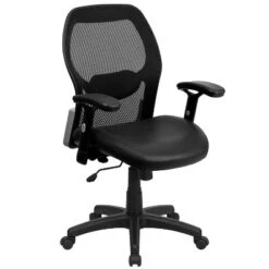 Emma And Oliver Mid-Back Super Mesh Executive Swivel Office Chair With Adjustable Arms -Emma And Oliver GUEST 8fb9c171 dfe4 4c7e b09e 0658c1c80768