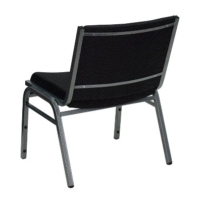 Emma And Oliver Big & Tall 1000 Lb. Rated Black Fabric Stack Chair 6 Emma And Oliver Big & Tall 1000 Lb. Rated Black Fabric Stack Chair - Image 6